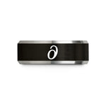 best birthday presents 18 – black & silver tungsten partial derivative wedding band