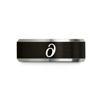 best birthday presents 18 – black & silver tungsten partial derivative wedding band