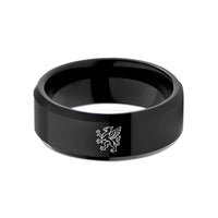birthday presents for teens – black tungsten rampant griffin wedding band