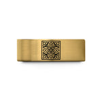 special present ideas girls – gold tungsten talavera tile motif wedding band