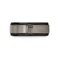 tungsten rings for couples – black & grey tungsten instrument plug wedding band