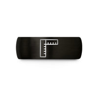 custom rings for anniversaries – black tungsten instrument plug wedding band