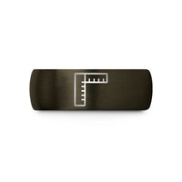 unique present for her – gunmetal & black tungsten instrument plug wedding band
