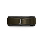 unique present for her – gunmetal & black tungsten instrument plug wedding band