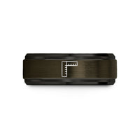 unique present for her – gunmetal & black tungsten instrument plug wedding band