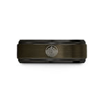 tungsten carbide wedding bands – gunmetal & black tungsten topographic map wedding band