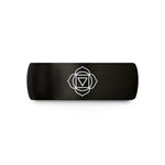unique baby present ideas – black & gold tungsten chakra lotus wedding band