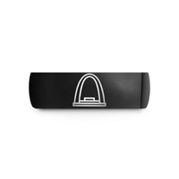 personalized baby presents – black tungsten gateway arch wedding band