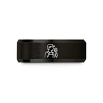 personalized couple present ideas – black tungsten plumber silhouette wedding band