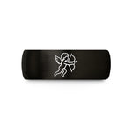 personalized presents for men – black tungsten cupid silhouette bow wedding band