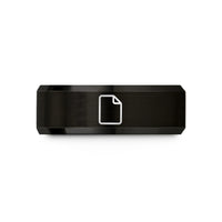 tungsten rings for men – black tungsten file wedding band