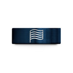 wedding bands for couples – gold & blue tungsten thin trans stripes wedding band