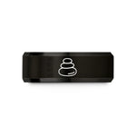 unique anniversary presents wife – black & rose gold tungsten hot stones wedding band