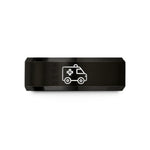unique presents for him – black tungsten ambulance wedding band