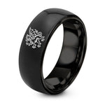 1st Wedding Gift Anniversaries for Couples – black tungsten rampant dragon ring