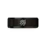 unique wedding anniversary presents – black tungsten rampant dragon wedding band