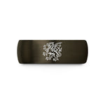 personalized anniversary presents couples – gunmetal & black tungsten rampant dragon wedding band