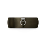 unique presents for couple – gunmetal & black tungsten usb plug wedding band