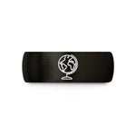 tungsten wedding bands unisex – black & gold tungsten globe wedding band
