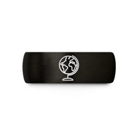 tungsten wedding bands unisex – black tungsten globe wedding band