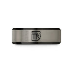 wedding bands for couples – black & gray tungsten tn wedding band