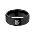 custom wedding rings men – black tungsten tn wedding band