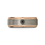 anniversary ring for her – rose gold tungsten dandelion seed wedding band