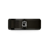 personalized presents for her – black tungsten drum smoker wedding band
