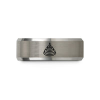best anniversary present ideas – grey tungsten lidar wave rings wedding band