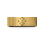 couples promise ring sets – gold tungsten clock at midnight wedding band