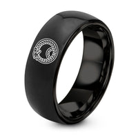 1st Year Gift Anniversary for Couple – black tungsten jormungandr ring