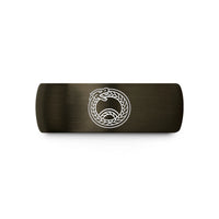 tungsten wedding bands men – gunmetal & black tungsten jormungandr wedding band