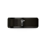 unique presents for her – black tungsten otoscope wedding band