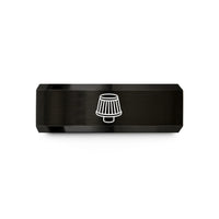 unique presents for men – black & gold tungsten cone air filter wedding band