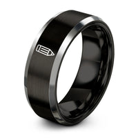 anniversary presents for men – black & gray tungsten marking pencil ring