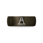men's anniversary present ideas – gunmetal & black tungsten safety cone wedding band