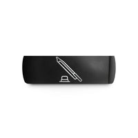 wedding bands for her – black tungsten violin bow rosin wedding band