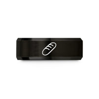 tungsten rings for women – black & gold tungsten baguette wedding band