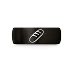 anniversary ring for couples – black tungsten baguette wedding band