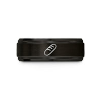 tungsten rings for women – black tungsten baguette wedding band