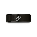 anniversary ring for couples – black tungsten baguette wedding band