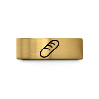 present for wife ring – gold tungsten baguette wedding band