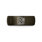unique presents for her – gunmetal & blue tungsten multimeter wedding band