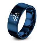 tungsten rings for her – blue tungsten decision tree icon ring