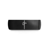 couples anniversary ring set – black tungsten halberd wedding band