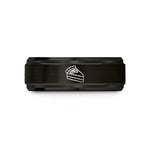 best presents for her – black tungsten pecan pie slice wedding band