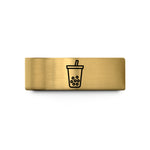 custom couple rings presents – gold tungsten boba cup wedding band
