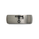 tungsten rings for couples – gunmetal & gray tungsten center pivot sprinkler wedding band