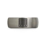 anniversary presents for couples – gunmetal & gray tungsten step sequencer grid wedding band