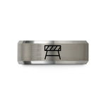 21st birthday present ideas – black & gray tungsten barricade wedding band
